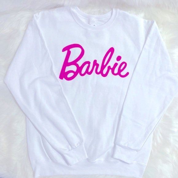Barbie White Crew Neck NWT Excellent Condition - Picture 6 of 7